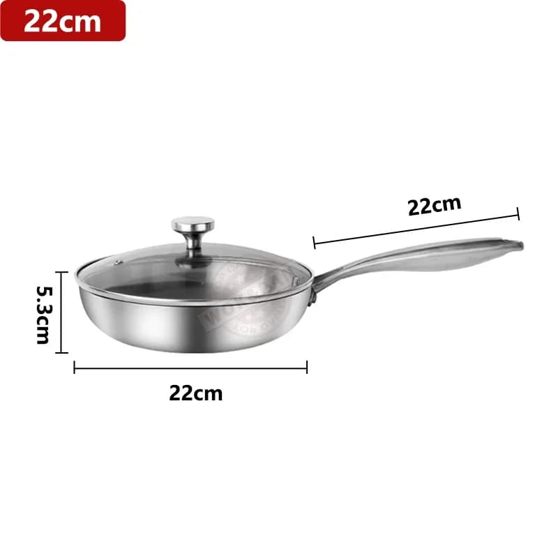 Ensemble de casseroles et poêles à induction Leic-Role, poêle à frire avec couvercle, acier inoxydab