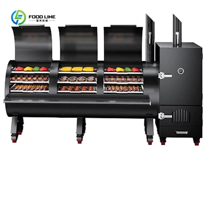 Barbecue professionnel personnalisé de style américain, à granulés, pour cuisson lente et prolongée 