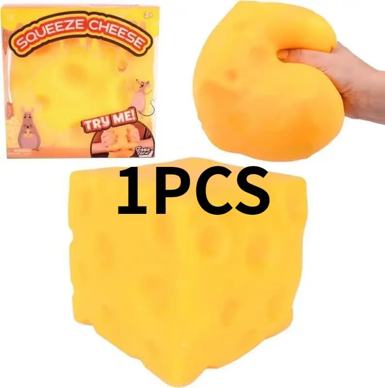 Bloc de décompression souple en forme de fromage jaune de 7 cm, nouveauté 2026, jouet de décompressi