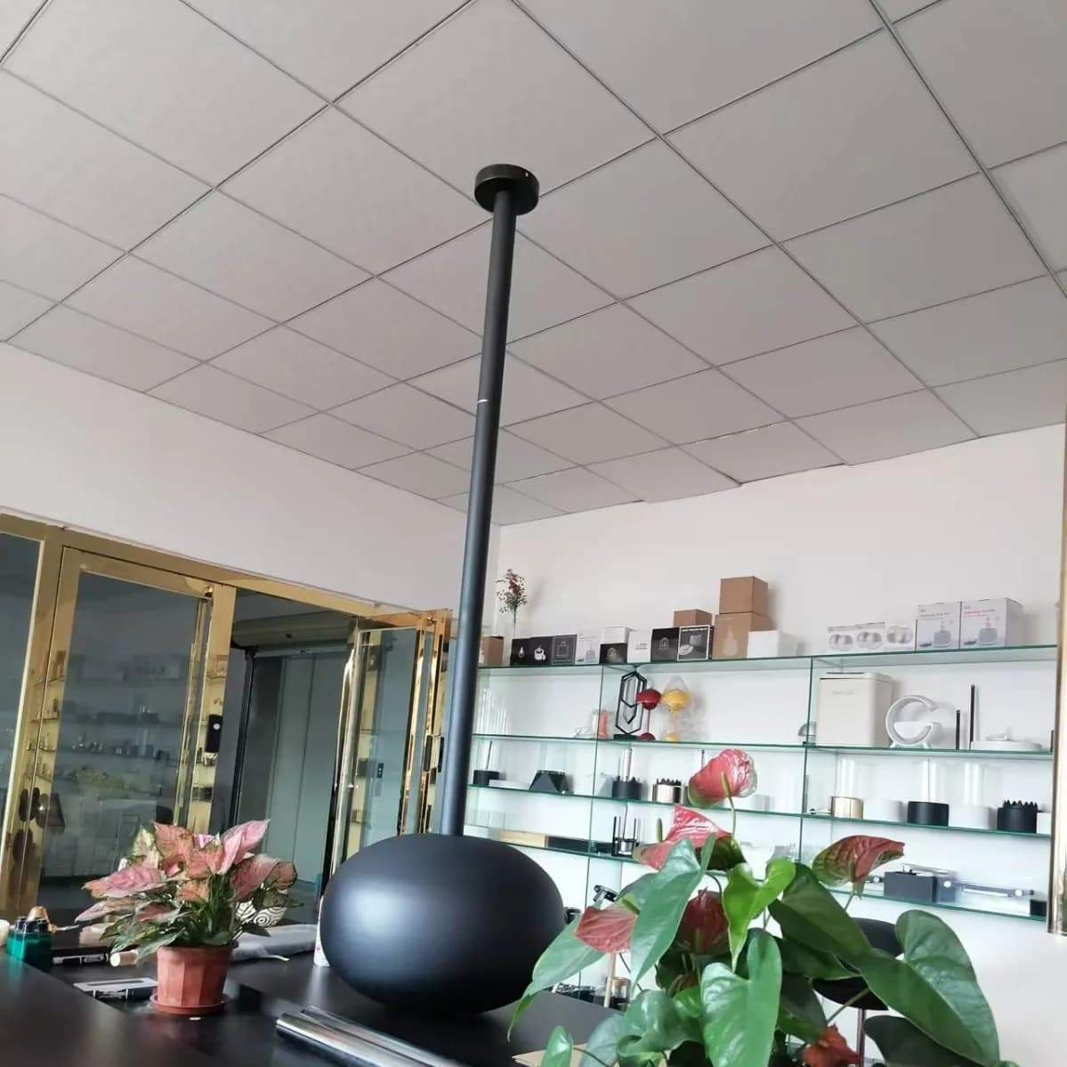 Cheminée à alcool suspendue à flamme réelle, chauffage mural intérieur pour hôtel, gîte, salon, déco