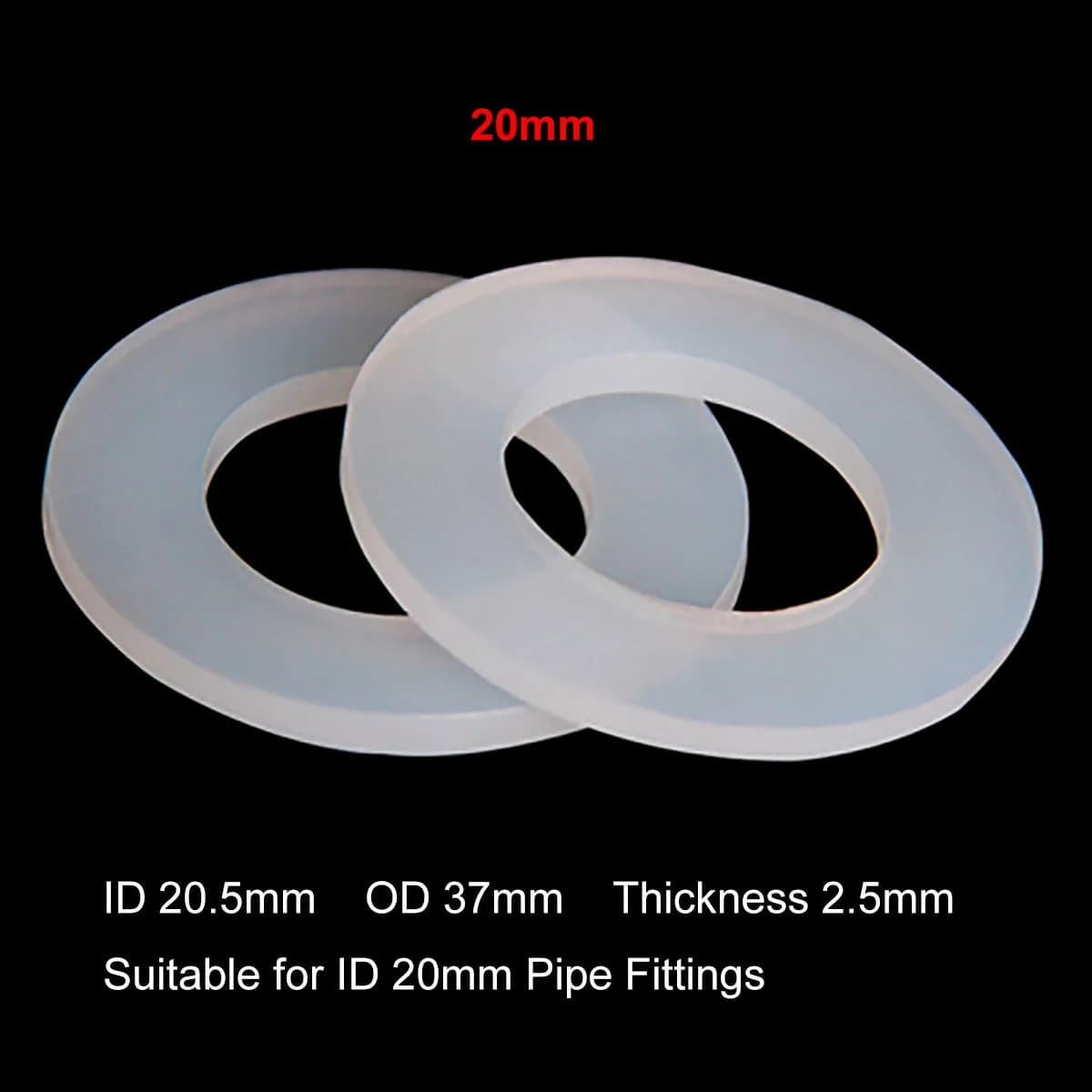 Joint plat en Silicone, épaisseur 2.5mm, joint torique, rondelle d'étanchéité pour diamètre intérieu