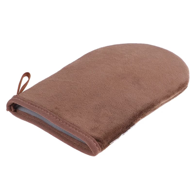 Applicateur réutilisable marron gants de bronzage crème Lotion Mousse gant de nettoyage du corps
