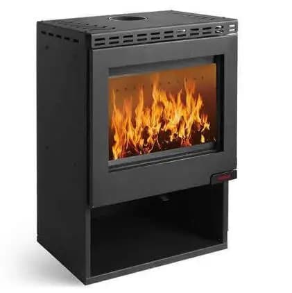Insert de poêle en fonte Airo pour foyer à bois, avec vitre de visualisation, pour chauffage intérie