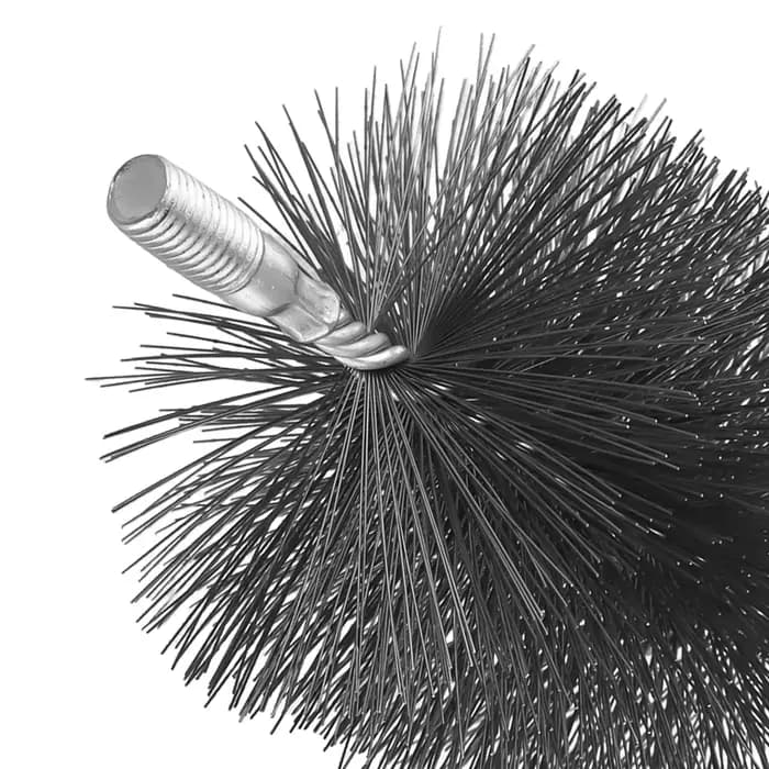 Brosse en fil d'acier à tige ronde pour cheminée