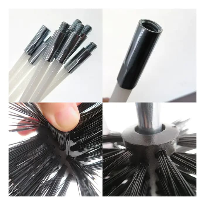 Kit de nettoyage de cheminée flexible de 1 à 37 pièces