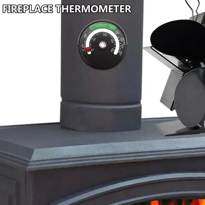 Thermomètre de cheminée en alliage d'aluminium
