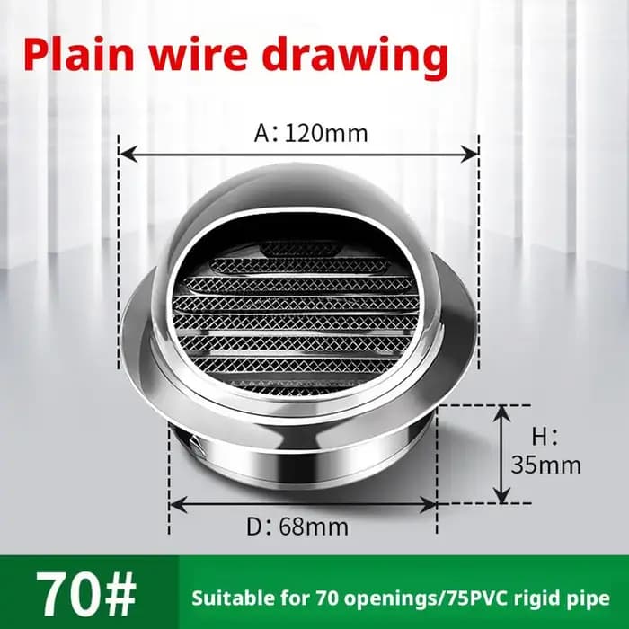 Couvercle de Grille d'échappement de Ventilation de conduit en acier inoxydable, pour plafond mural,