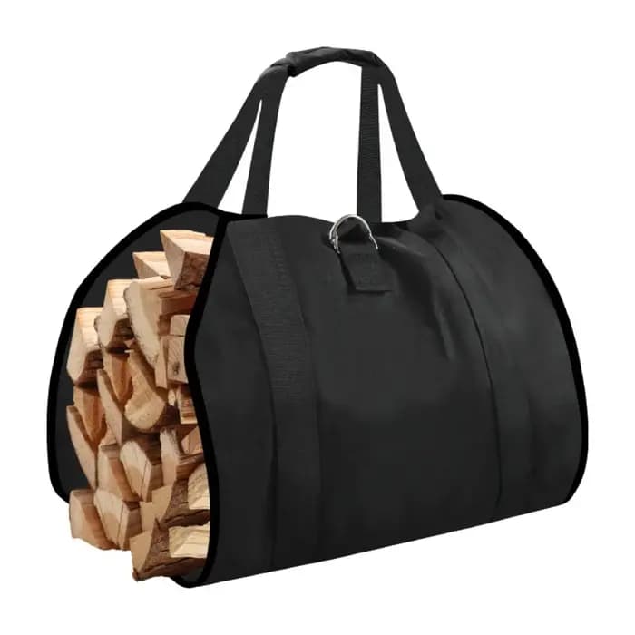 Sac de transport de bois de chauffage robuste et grande capacité avec poignée, sac de transport de b