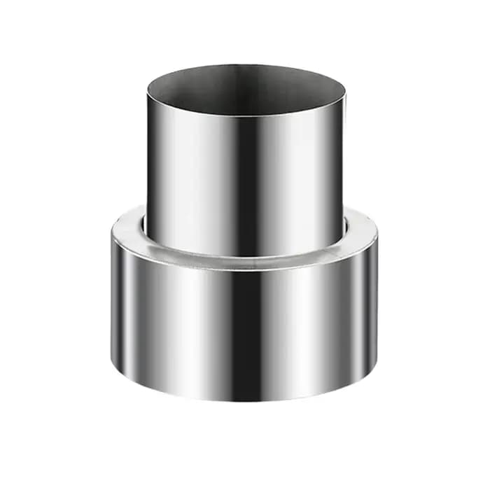 Tuyau de réduction en acier inoxydable pour tuyaux de cheminée et de poêle avec changement de diamètre de 120 mm à 50 mm pour le chauffage ou le refroidissement