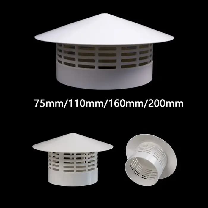 Grille d'Aération de Toit en PVC de 75/110/160/200mm