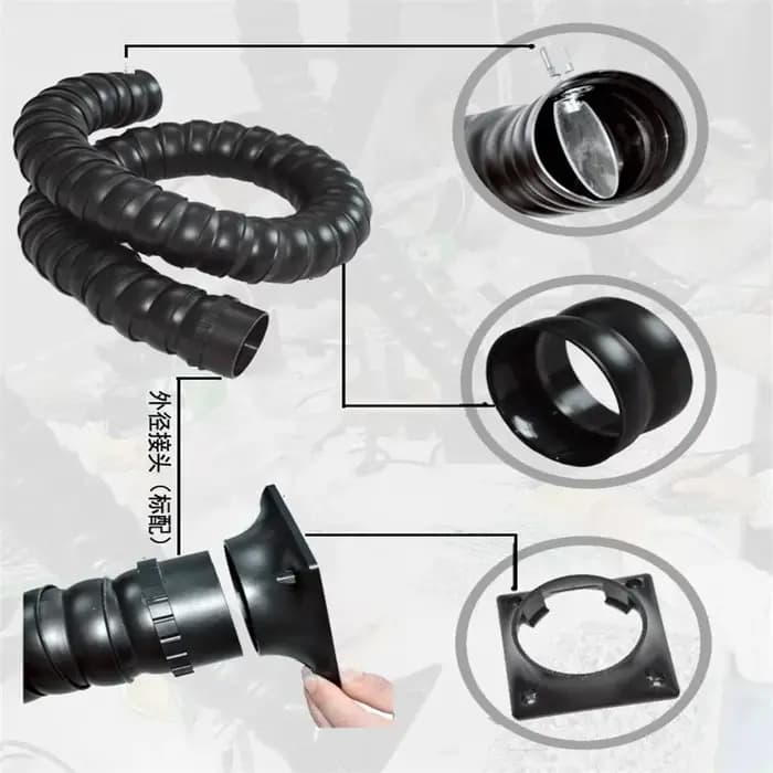 Tuyau flexible de ventilation pour l'extraction des fumées
