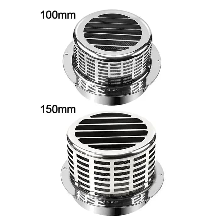100/150mm bouchon de cheminée en acier inoxydable mur extérieur sortie d'air tuyau de toit capot d'échappement pour conduits de Ventilation cheminées capot d'échappement