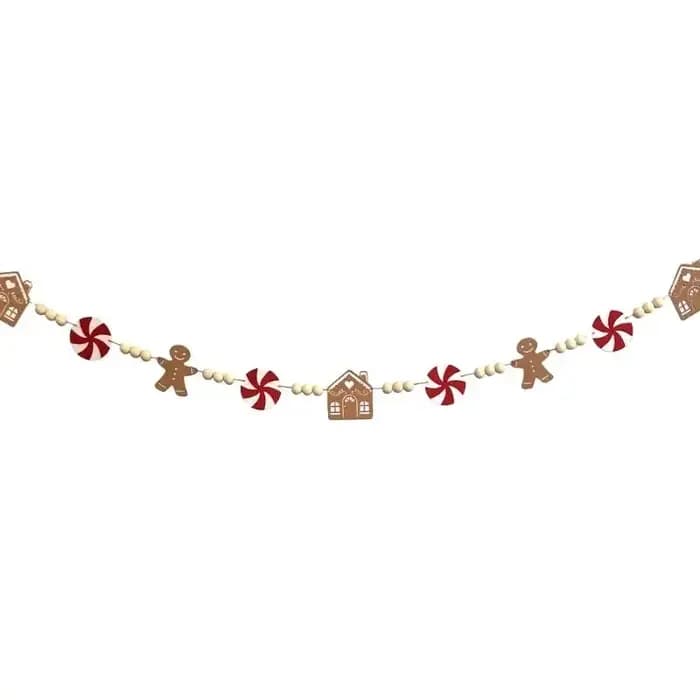 G6KF – décorations cheminées en feutre réutilisables, multifonctions, avec perles en bois, adaptées