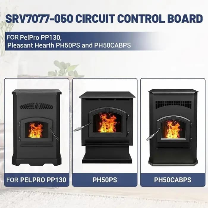 Carte de commande de circuit de remplacement BSEVB SRV7077-050 pour poêle à granulés Pelpro PP130