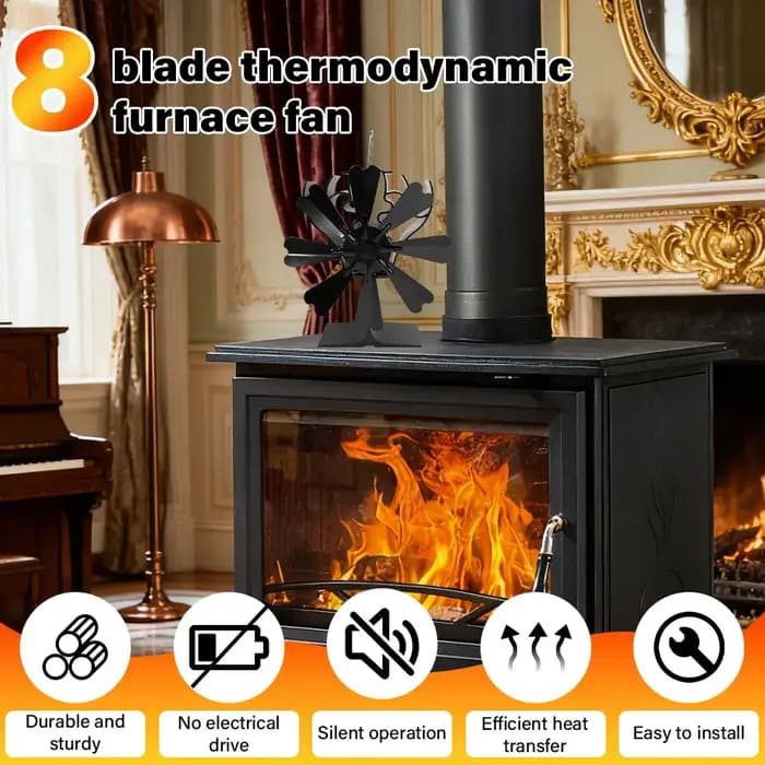 Ventilateur de poêle à bois à chaleur naturelle 2026