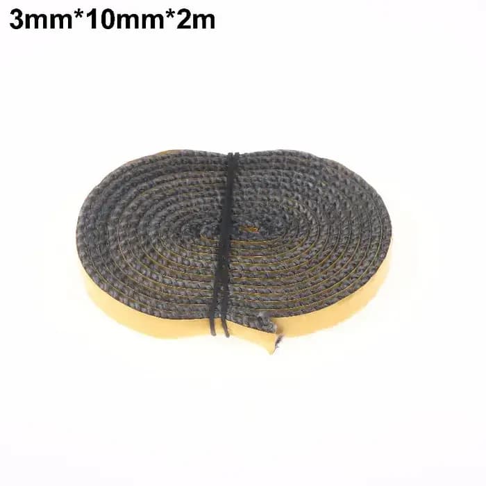 1 rouleau de ruban adhésif plat auto-adhésif pour poêle à bois, joint en fibre de verre pour porte d
