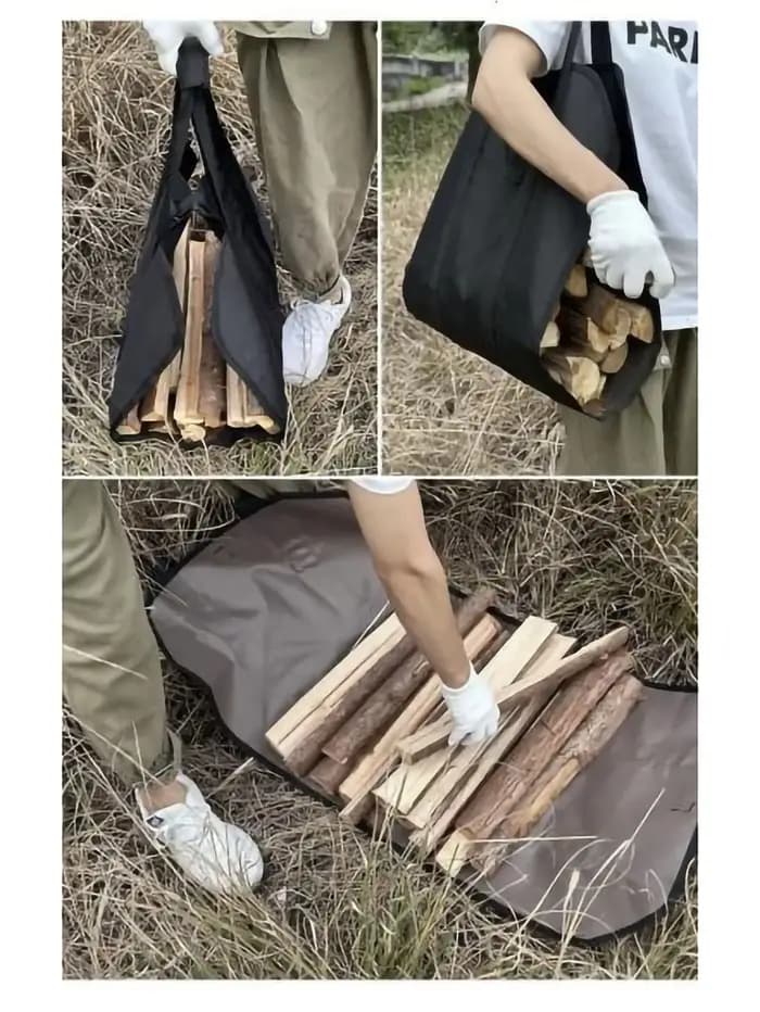 Sac fourre-tout de transport de bûches de bois de chauffage