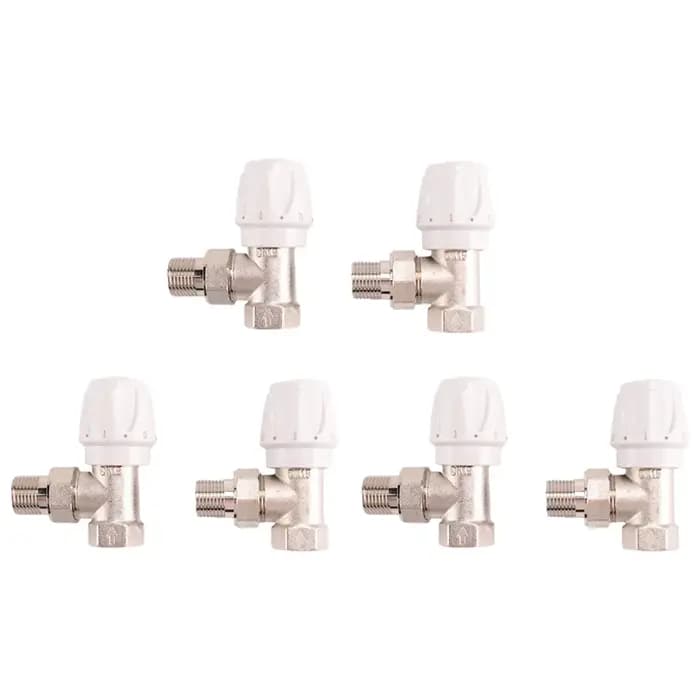 Vanne de radiateur thermostatique rapide 6 pièces 15Mm X 1/2 pouces Angle