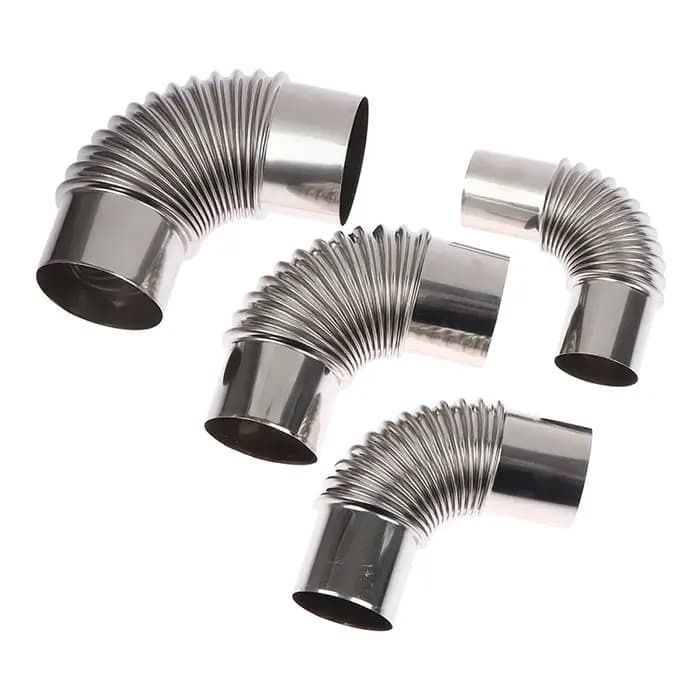 Capuchon coupe-vent en acier inoxydable coude à 90 degrés doublure de cheminée