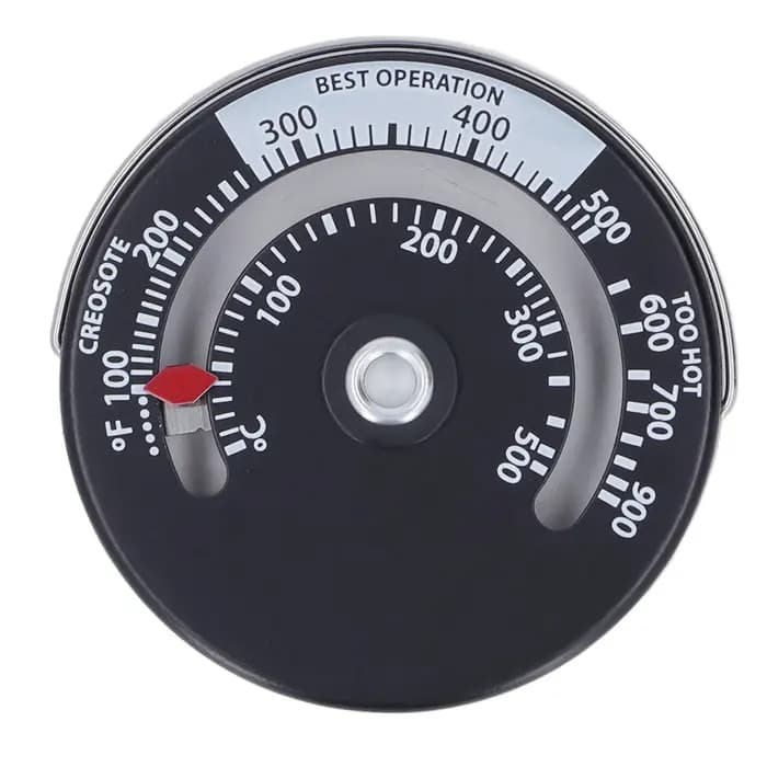 Thermomètre de poêle magnétique 0‐500 ℃ Jauge de thermomètre de haute précision de plaque d'alliag