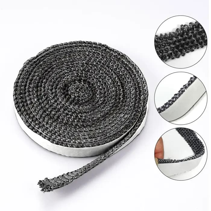 Corde auto-adhésive noire pour poêles plates