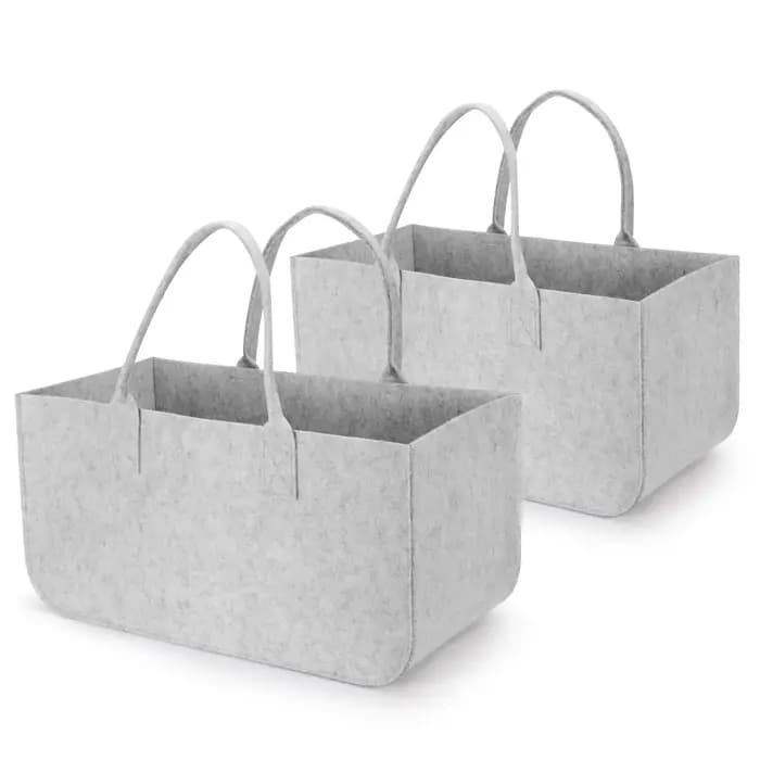Grand panier pliable en feutre pour bois de chauffage