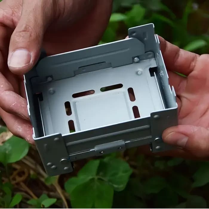 Four pliant portatif de carburant d'alcool solide d'extérieur Mini brûleur de pique-nique poêle de Camping en fer