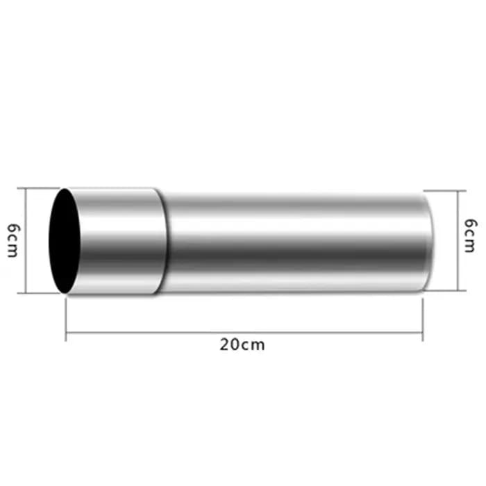 Tuyau de Poêle en Acier Inoxydable de 60mm, Doublure de Cannelure à la Mode, Longueur 20/30/40cm, Dr