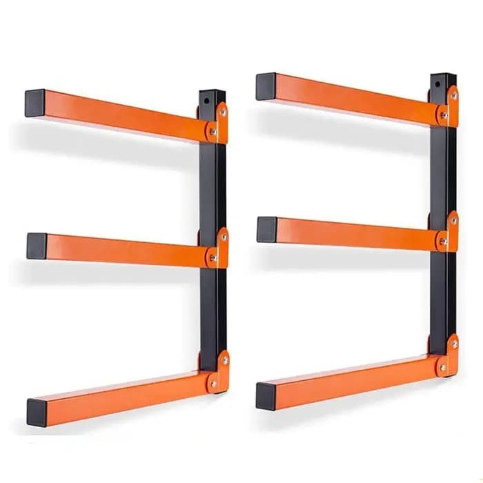 2 supports à bois de chauffage d'intérieur et d'extérieur, 4 supports muraux pour organiser le bois