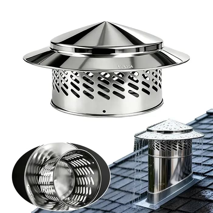 Capot de cheminée durable en acier inoxydable 80/110/160/200 mm