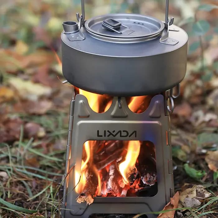 Mini Foyer d'Extérieur Pliable en Acier Inoxydable avec Charnière