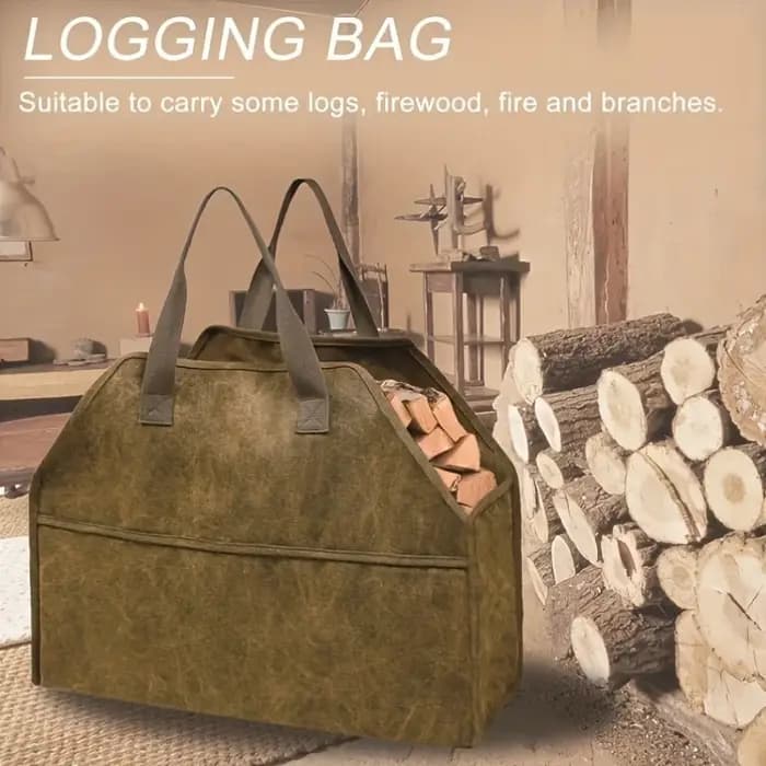 Sac de transport de bois de chauffage en toile cirée extra-large-sac fourre-tout portable