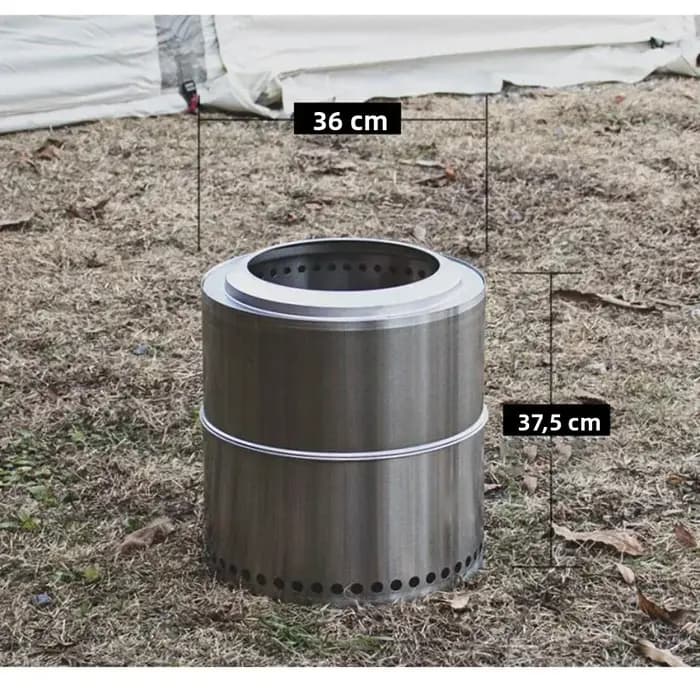 Poêle à bois d'extérieur en acier inoxydable
