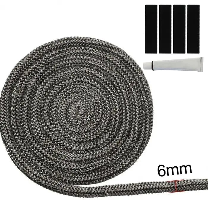 Corde de joint de porte de poêle à bois 6-25mm 300cm pour remplacement de joint de four de cheminée