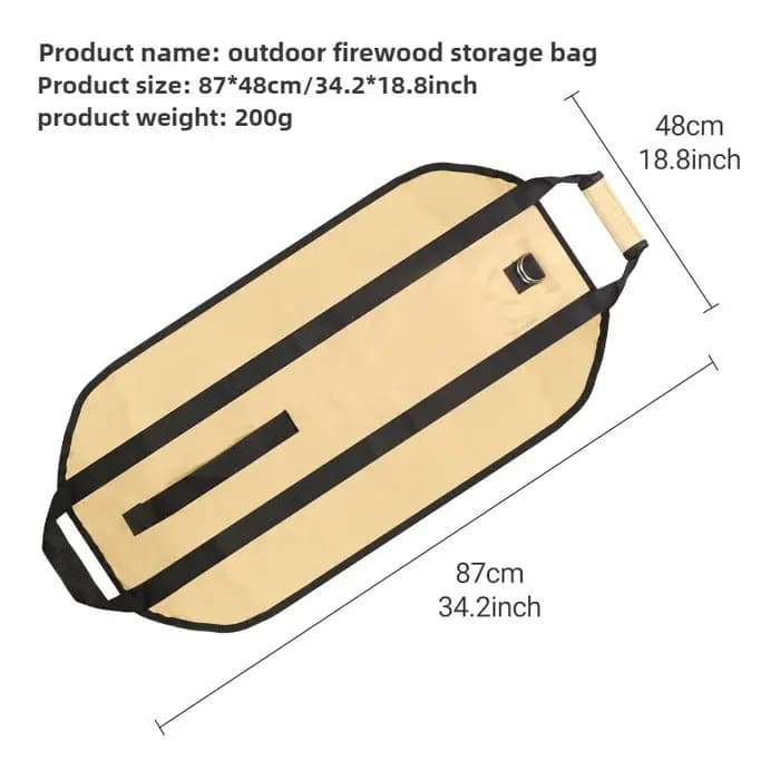 Sac de transport de bois de chauffage d'extérieur