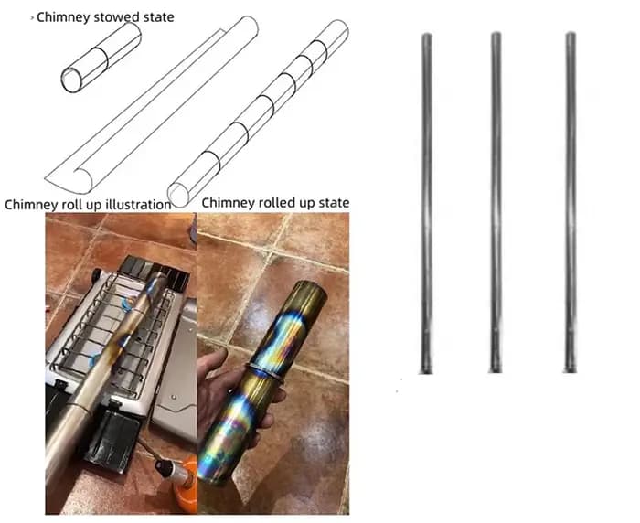 Tuyaux de cheminée portables en acier inoxydable