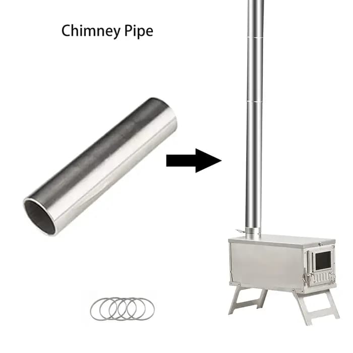 Tuyau de cheminée Portable en acier inoxydable