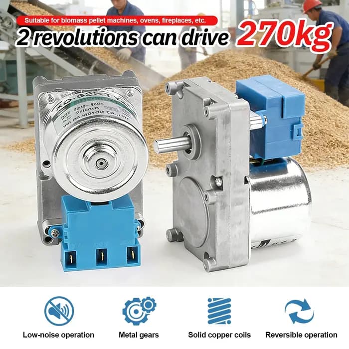 Moteur synchrone à courant alternatif à couple élevé 63KTYZ pour poêles à granulés de biomasse, alim