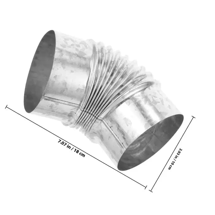 Tuyau de cheminée pour poêle à bois, coude en acier inoxydable à 45 degrés, extension de tuyau d'échappement, kit de cheminée, remplacement pour poêle extérieur, ventilation