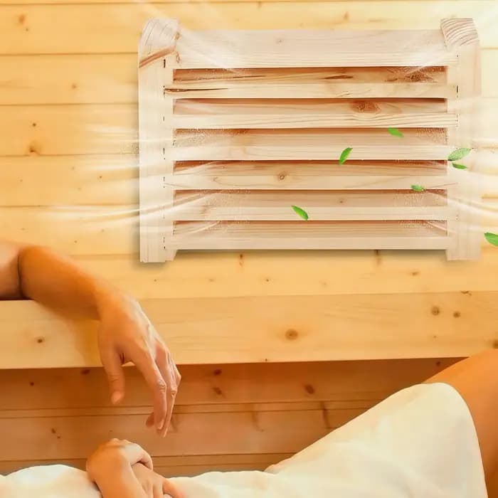 Grille de ventilation, stores de ventilation en bois, accessoires d'équipement de salle de sauna