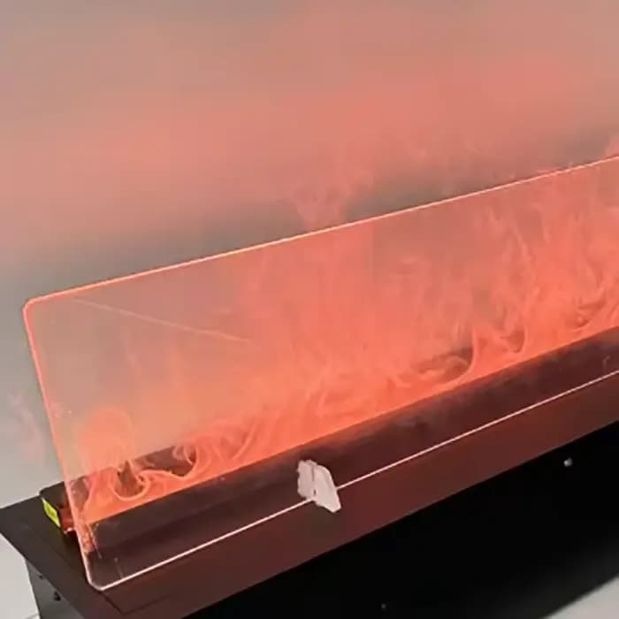 Nouvelle cheminée électrique à vapeur d'eau avec panneaux en verre simulé, effet flamme, déflecteur