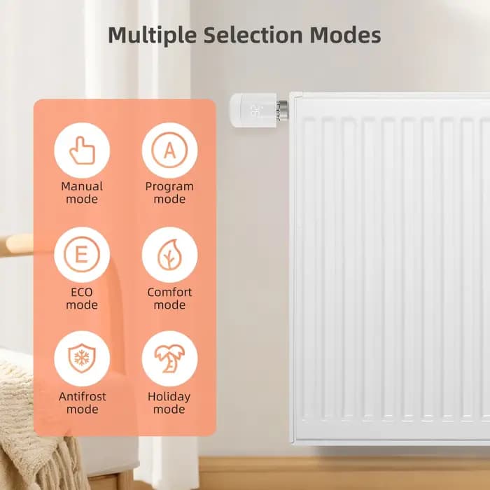 AVATTO Tuya 1-6 pièces Zigbee TRV vanne d'actionneur de radiateur