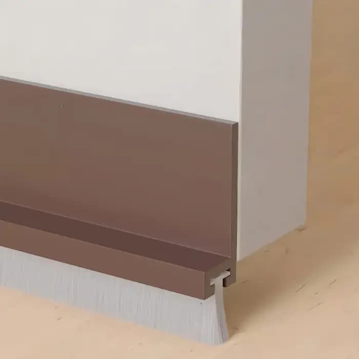 1 pièce 1M/39.37IN Joint de porte isolant avec brosse, anti-bruit, anti-courant d'air, anti-insectes