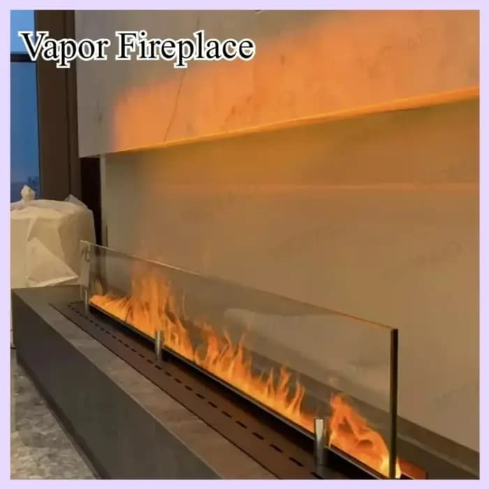 Nouvelle cheminée électrique à vapeur d'eau avec panneaux en verre simulé