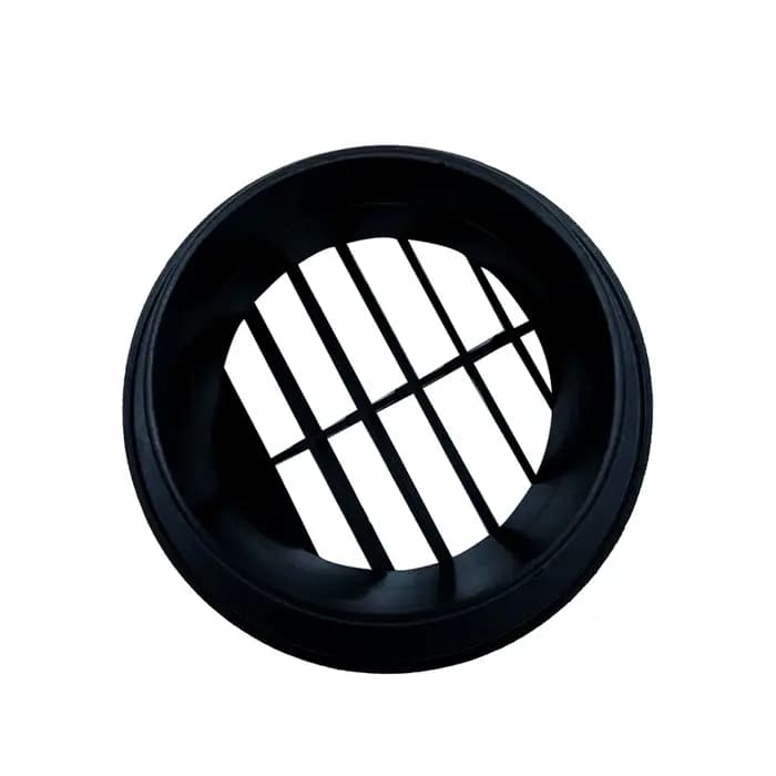 Connecteur de conduit de chauffage au diesel rotatif Noir Plat rond Sortie d'aération pour voiture camion fourgon camping-car - Tailles 42mm 60mm 75mm 90mm