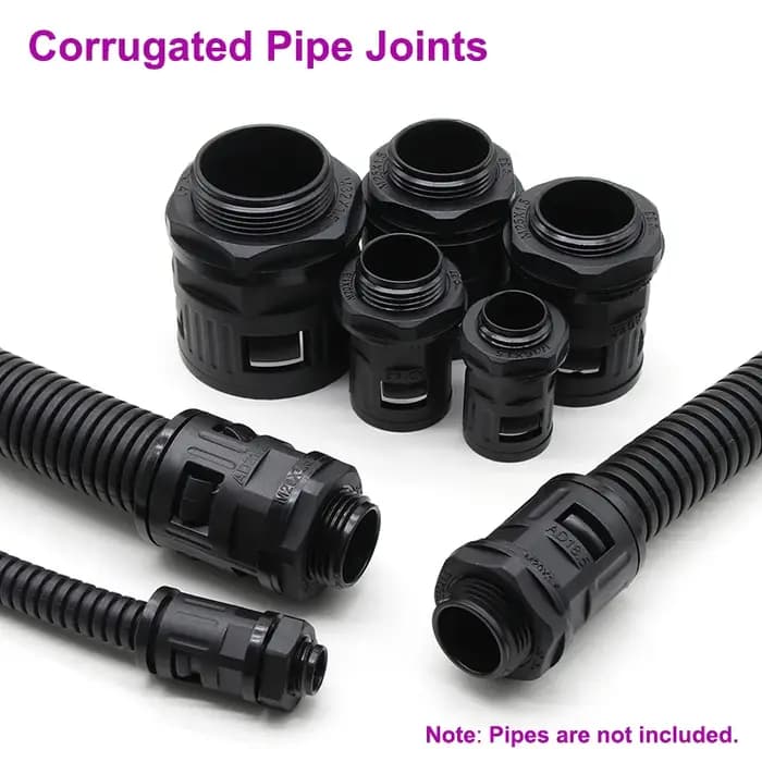 Connecteurs de tubes ondulés en plastique et Nylon, Joint de tuyau AD13 15.8 18.5 21.2 25 28.5 34.5,