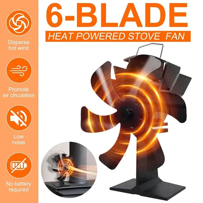 Ventilateur de cheminée silencieux pour poêle à bois