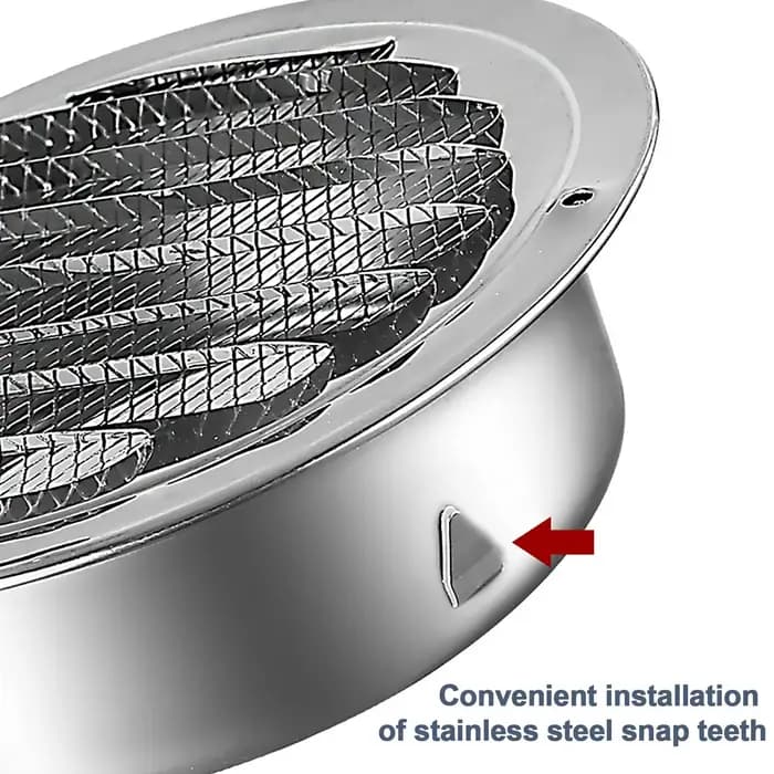 Grille d'aération 70-200mm en acier inoxydable