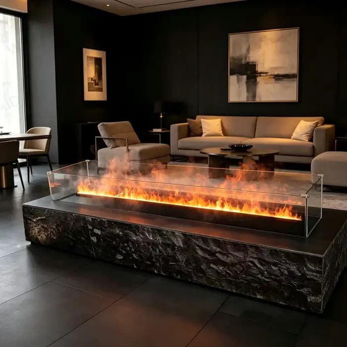 Cheminée à brume d'eau 3D 100 cm