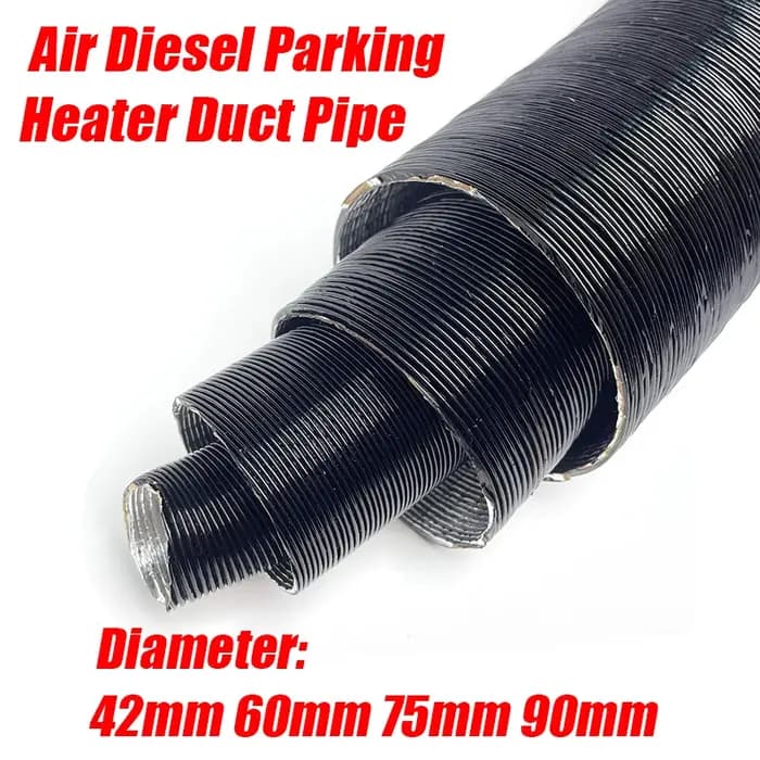 25/42/60/75/90mm de diamètre 60-200cm de longueur Air Diesel chauffage de stationnement conduit tuyau